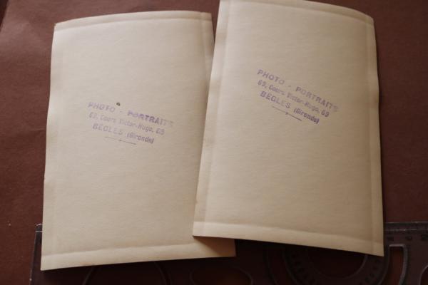 zwei Fotos  eines Reichsarbeitsdienst Mannes - Abteilung 315/1 Bègles  Frankreich